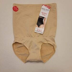 Spanx Red Hot Panty S Womens Shaping High-Waist Underwear size Small NEW Beige